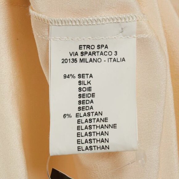 Etro Cream Silk Cowl Neck Tunic - Picture 8 of 9